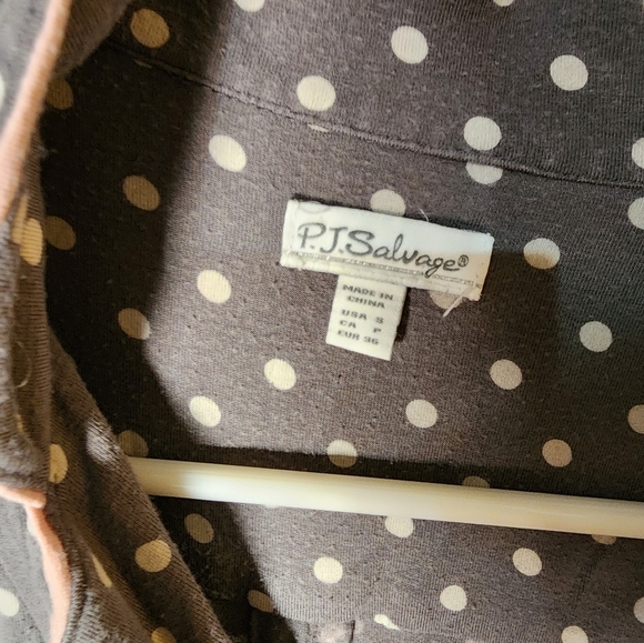 P.J. Salvage Gray Polka Dot Pajama Set - Picture 2 of 6